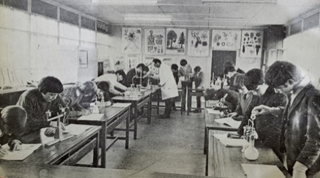 0043 : Mr. McNamara in his new science room.